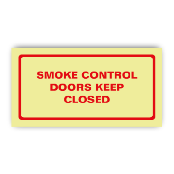 smoke doors safty sign