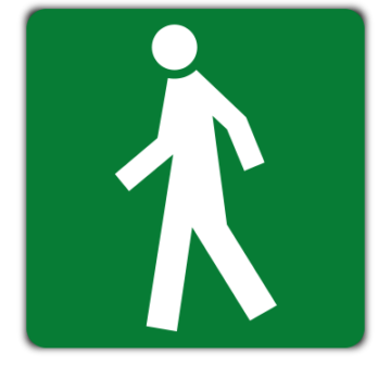 walking safety sign