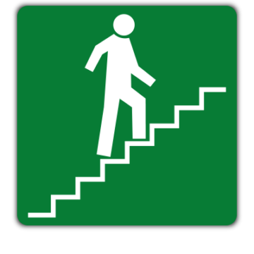 stairs safety sign