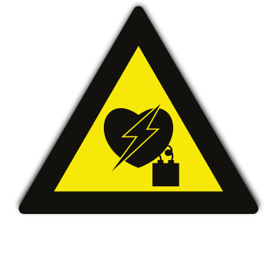 Beware of Electro-Magnetic Interference on Heart Pacemaker Safety Sign ...